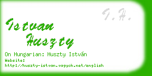 istvan huszty business card